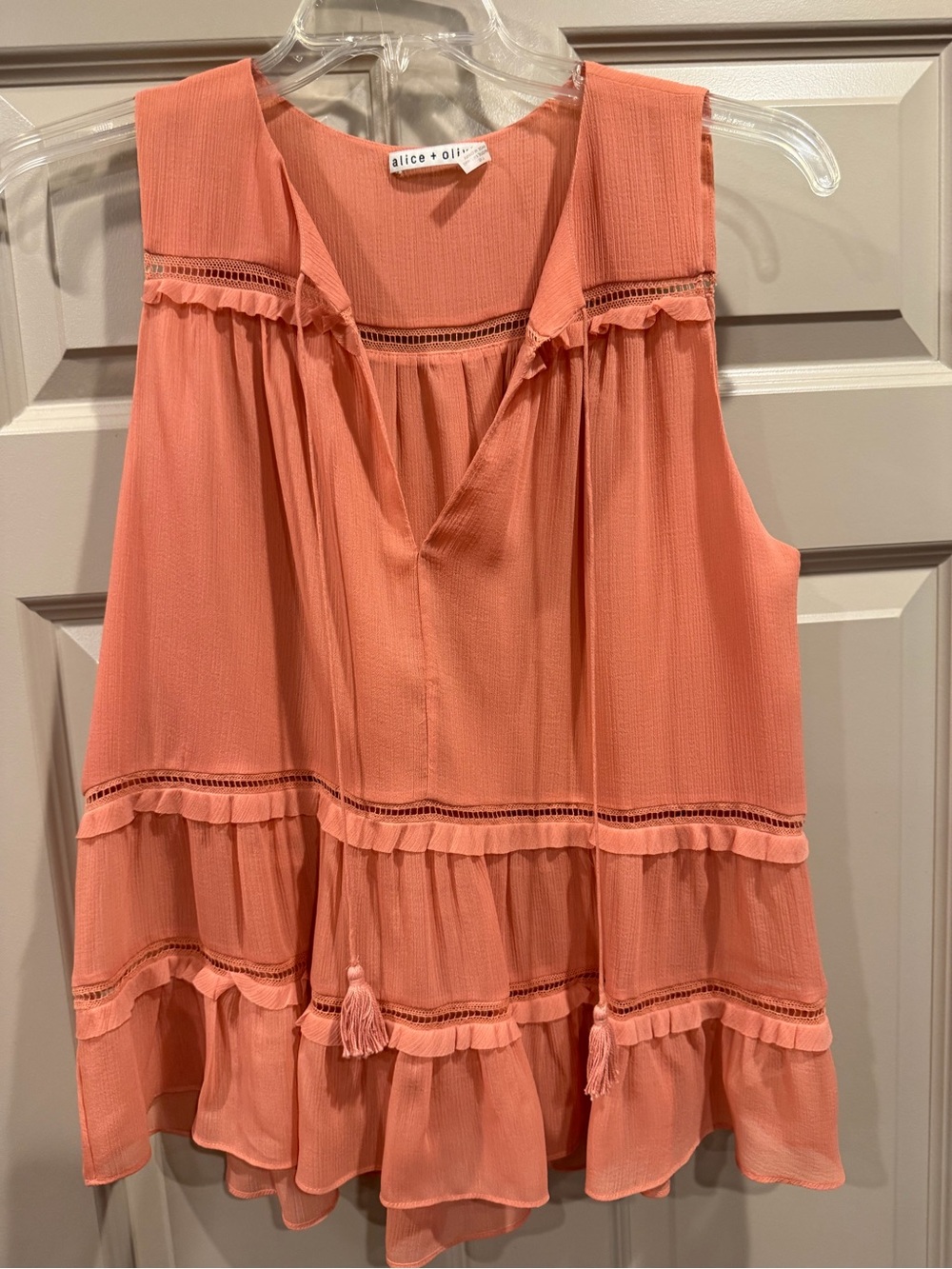 NWTs Coral Tank Ruffled Tunic